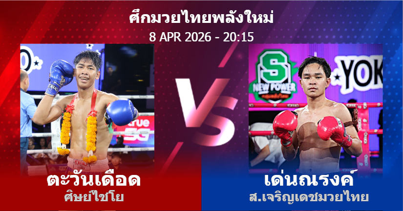 วิเคราะห์ มวย ตะวันเดือด ศิษย์ไชโย vs เด่นณรงค์ ส.เจริญเดชมวยไทย วันพุธที่ 08 เมษายน 2569