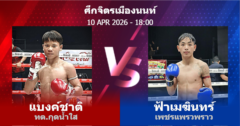 วิเคราะห์ มวย แบงค์ชาติ ทต.กุดน้ำใส vs ฟ้าเมฆินทร์ เพชรแพรวพราว วันศุกร์ที่ 10 เมษายน 2569