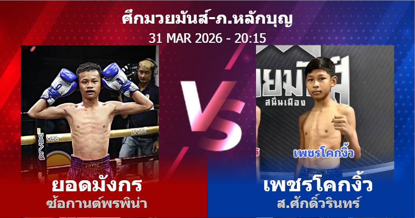 วิเคราะห์ มวย ยอดมังกร ซ้อกานต์พรพิน่า vs เพชรโคกงิ้ว ส.ศักดิ์วรินทร์ วันอังคารที่ 31 มีนาคม 2569