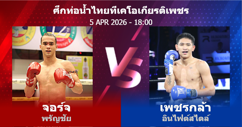 วิเคราะห์ มวย จอร์จ พรัญชัย vs เพชรกล้า อินไฟต์สไตล์ วันอาทิตย์ที่ 05 เมษายน 2569