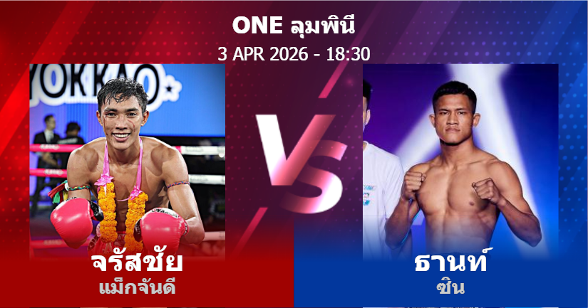 วิเคราะห์ มวย จรัสชัย แม็กจันดี vs ธานท์ ซิน วันศุกร์ที่ 03 เมษายน 2569