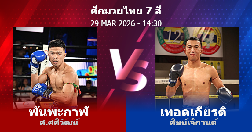 วิเคราะห์ มวย พันพะกาฬ ศ.ศศิวัฒน์ vs เทอดเกียรติ ศิษย์เจ๊กานต์ วันอาทิตย์ที่ 29 มีนาคม 2569