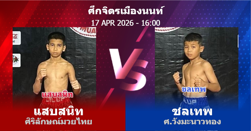 วิเคราะห์ มวย แสบสนิท ศิริลักษณ์มวยไทย vs ชลเทพ ศ.วังมะนาวทอง วันศุกร์ที่ 17 เมษายน 2569