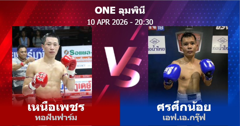 วิเคราะห์ มวย เหนือเพชร ทอฝันฟาร์ม vs ศรศึกน้อย เอฟ.เอ.กรุ๊ฟ วันศุกร์ที่ 10 เมษายน 2569