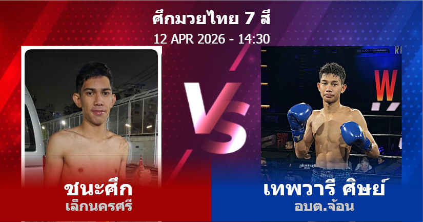 วิเคราะห์ มวย ชนะศึก เล็กนครศรี vs เทพวารี ศิษย์ อบต.จ้อน วันอาทิตย์ที่ 12 เมษายน 2569