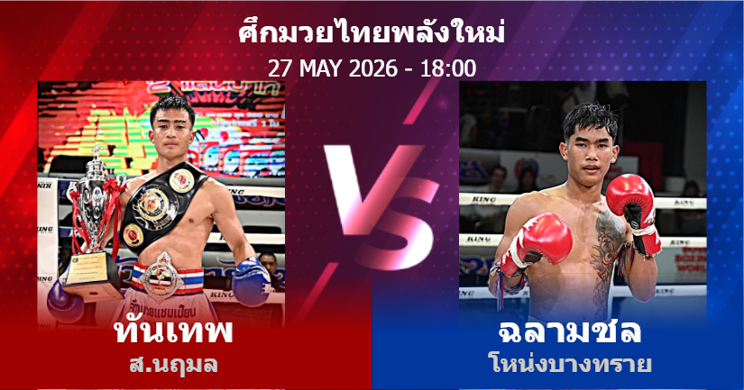 วิเคราะห์ มวย ทันเทพ ส.นฤมล vs ฉลามชล โหน่งบางทราย วันพุธที่ 27 พฤษภาคม 2569