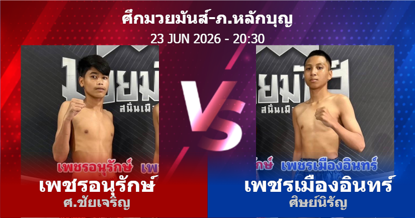 วิเคราะห์ มวย เพชรอนุรักษ์ ศ.ชัยเจริญ vs เพชรเมืองอินทร์ ศิษย์นิรัญ วันอังคารที่ 23 มิถุนายน 2569