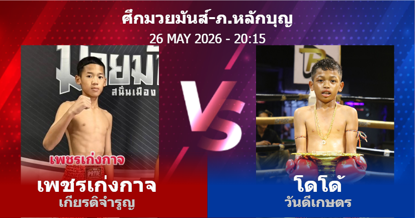วิเคราะห์ มวย เพชรเก่งกาจ เกียรติจำรูญ vs โดโด้ วันดีเกษตร วันอังคารที่ 26 พฤษภาคม 2569
